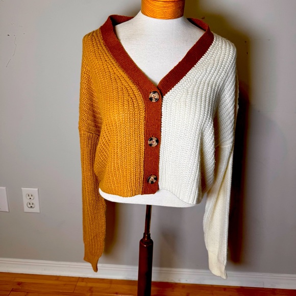 Fall Colorblock Knit Sweater Size Large - Picture 1 of 4